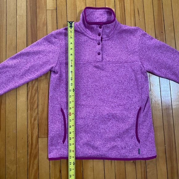 Eddie Bauer Women’s Snap Fleece Pullover Sweater Size S – Pink/Purple - Picture 12 of 14